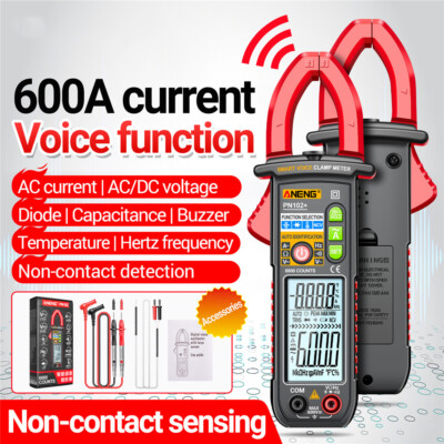ANENG Smart Digital Clamp Meter Voice Broadcast Multimeter AC DC Volt Temp Meter