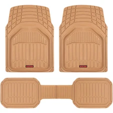 Defender Series Rubber Floor Mats Heavy Duty Deep Dish Car Truck SUV 3pc Set