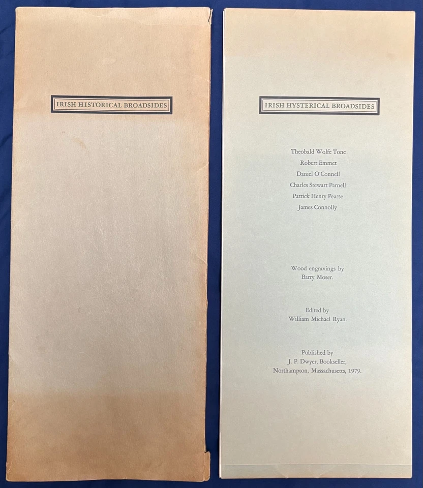 6 IRISH HISTORICAL BROADSIDES BARRY MOSER SIGNED Northampton MA TYPOGRAPHY ART - Image 3 of 4