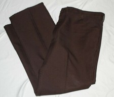 Vintage Wrangler Mens Polyester Brown Dress Jeans 42x30