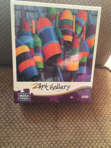 Art Gallery Jigsaw Puzzle 500 Pieces 14" x 14" Blue Wall Sealed New - Picture 2 of 3