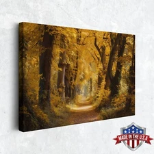 Whispers of a Golden Forest Wall Art, Canvas Print for Home Decor, Art Poster