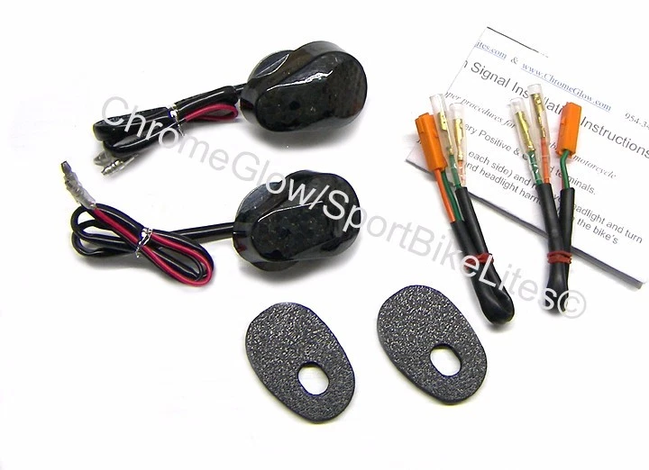 Kawasaki Z125 Pro Front LED Turn Signal Kit; Flush Mount - Smoked Lens - Image 3 of 3