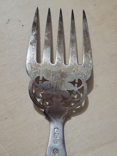 Antique Silver Two Piece Fish Serving Set, Original Case, London, See Hallmarks - Picture 8 of 21