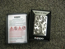 Zippo Lighter Chrome Brushed Voronoi
