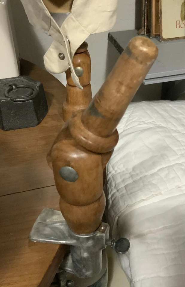 Ancien Étau Bois Pour Porte Chapeau Marotte - Photo 2/4