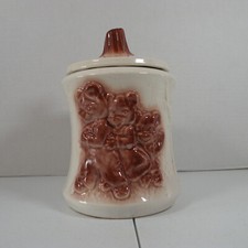 Vintage Brush McCoy Three Bears Cookie Jar K2 Made In USA Brown & Cream