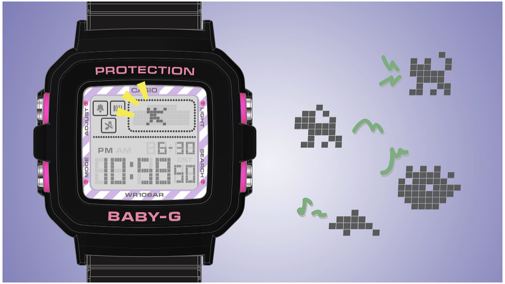 CASIO BABY-G＋PLUS BGD-10KKM-1JR Kuromi Collaboration Model Women