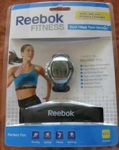 REEBOK WOMAN FITNESS DUAL HEART RATE MONITOR & CHEST STRAP, 095121117317 ~ NEW