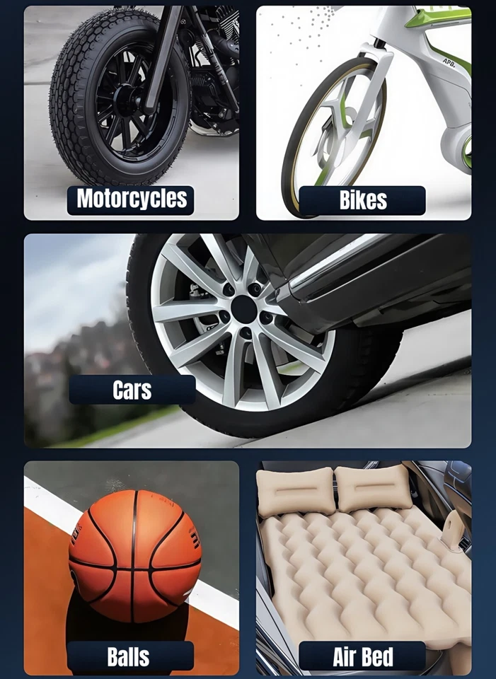 Portable Air Compressor 12V 150 PSI Air Pump for Car, Motorcycle, Bicycle, Balls - Image 2 of 4