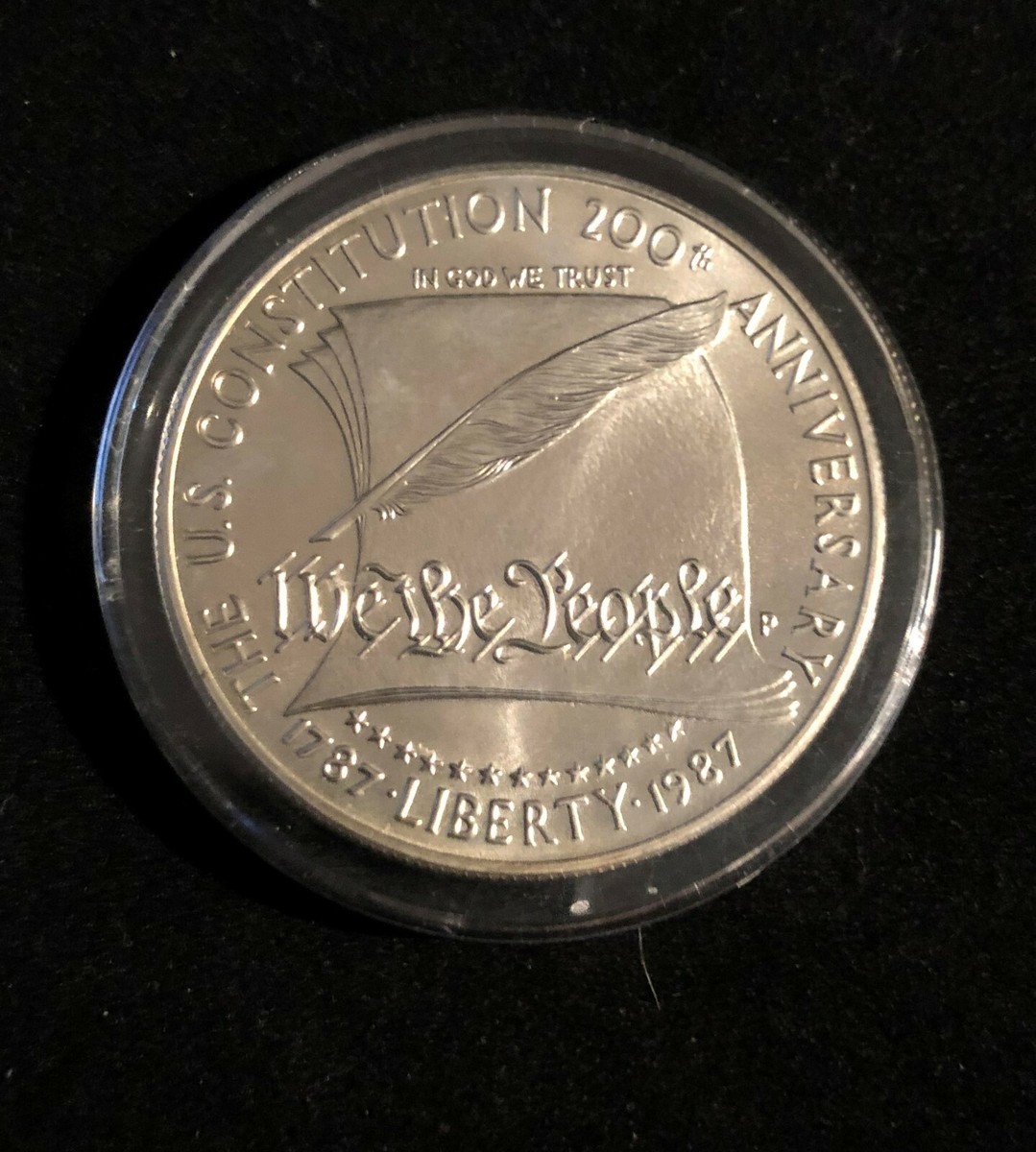 1987-P $1 US Constitution Uncirculated Commemorative Silver Dollar