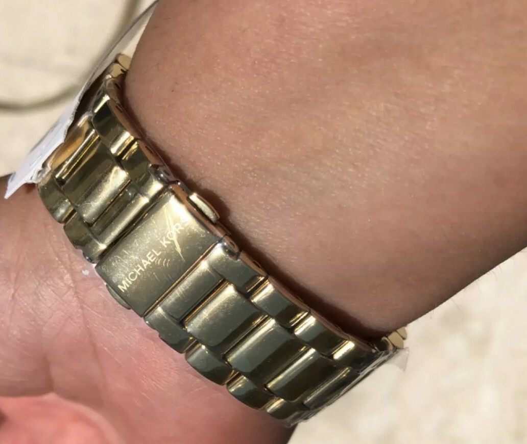 New MICHAEL KORS Oversized Layton Pavé Gold-Tone Women