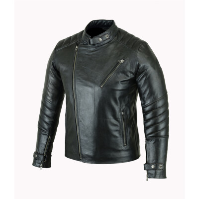 Herren NAPA Lederjacke Bikerjacke klassischer Stil Motorrad Motorrad Mantel