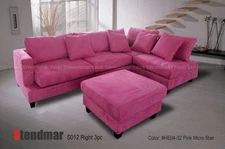 3PC NEW MODERN MICROFIBER FABRIC SECTIONAL SOFA S012-3 (Custom Made Options)