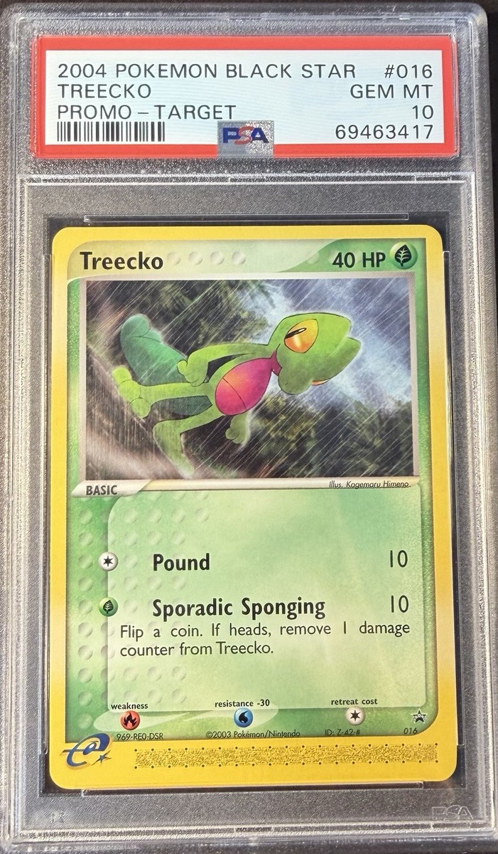 2004 Pokémon Black Star Promo 016 Treecko Target Promo PSA 10 Gem