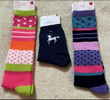 3 Pair NWT Gap Kids Girls Knee Crew Socks sz L Sz 3-6 Shoe Horse Stripe NEW