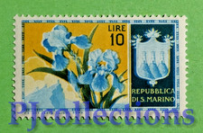 6375- SAN MARINO 1953 FIORI - IRIS L. 10 MNH