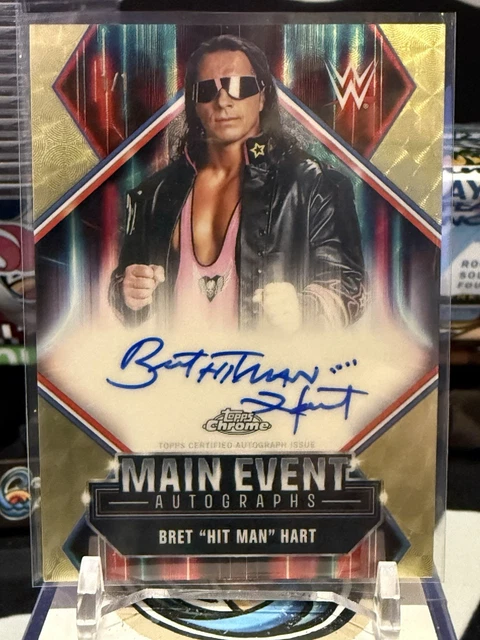 Bret "Hit Man" Hart 2026 Topps Chrome WWE Main Event 1/1 Superfractor Auto TZ