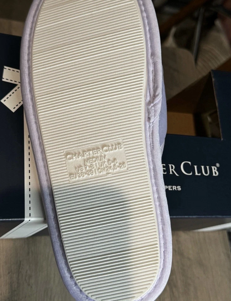 Zapatillas retorcidas sin cordones Charter Club para mujer talla: mediana (7/8) lila más ligera Foto 3 de 4