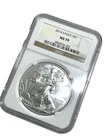 2014 S American Eagle One Dollar .999 1oz Silver Coin MS70 NGC