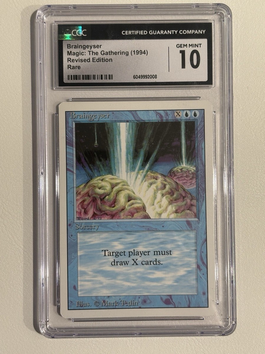 MTG Braingeyser サイン入り Mtg Braingeyser Revised Edition- 1994 CGC 10 Gem Mint | eBay