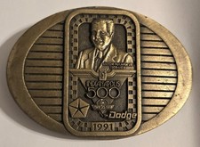 Vtg Used 1991 75th Indianapolis 500 Anton Hulman Jr. Racing Race Car Belt Buckle