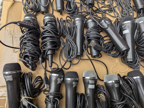 Lot de 42 microphones PS2 PS3 Wii Xbox 360 Joblot Logitech Guitar Hero Rockband - Photo 4/12
