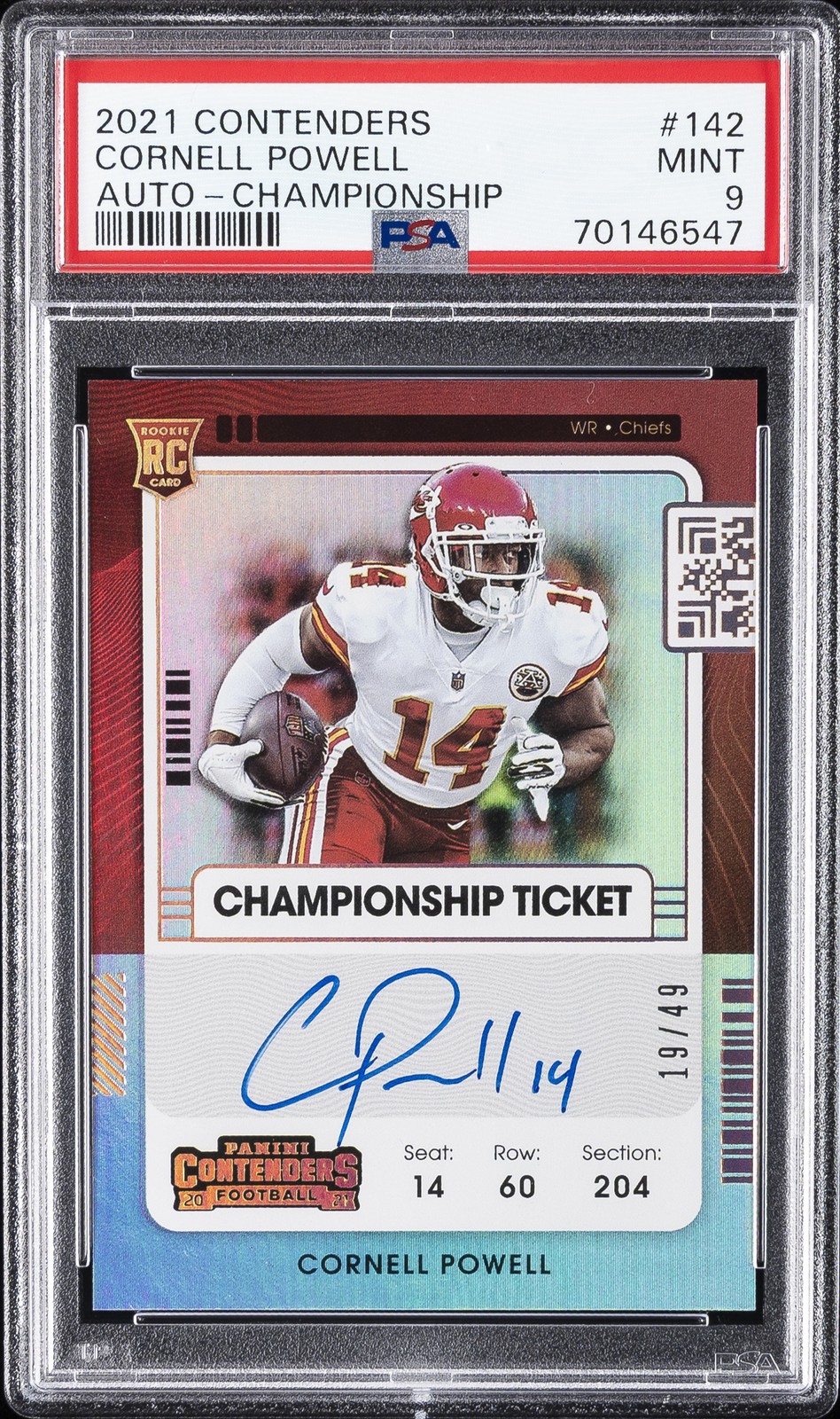 Cornell Powell Panini Contenders #142 Autograph-Championship