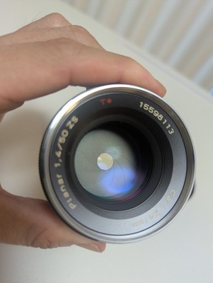 プラナー T* 50mm F1.4 ZS M42 カールツァイス Mint w/Hood] Carl Zeiss Planar T* 50mm F/1.4 ZS M42 Lens From