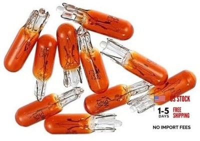 10pcs Amber LED Dashboard Light for Car Internal DC 12V T5 W1.2W