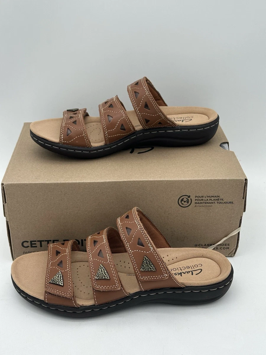 Sandales Clarks Bendables En Cuir Marron – Taille 8M – Occasion – Confort Garantie