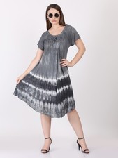 Women's Casual Tie Dye Umbrella Embroidery Midi Sun Dress Wholesale Mix lot