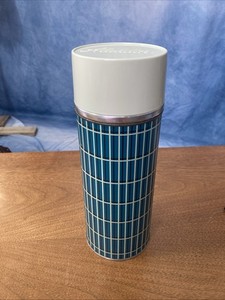 Vintage 1960s Aladdin Hy-Lo Wide Mouth Thermos Turquoise Missing Airtight Lid