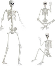 7.9Ft/240Cm Giant Skeleton Halloween Skeleton Life Size Skeleton Posable