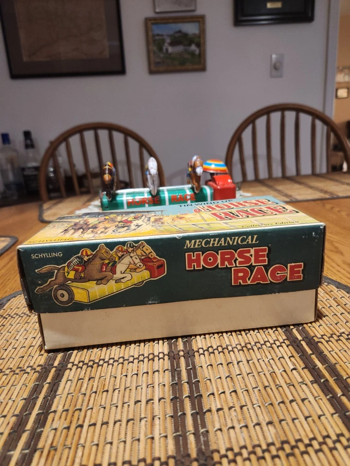Mechnical Horse Race By SCHILLING Lithograph Toy - Image 2 of 4