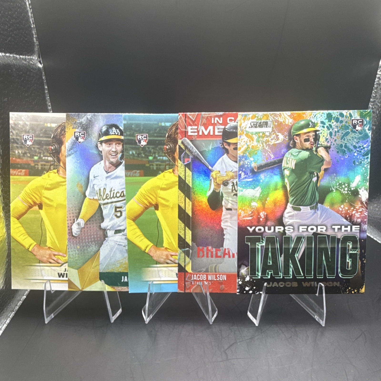 Topps 2024 MLB 5-Card Rookie Lot Jacob Wilson Oakland Athletics Chrome Yours