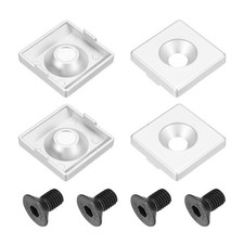 4Pcs 4545 EU Standard T-Slot 12.5mm Dia Aluminum Extrusion End Cap Silver