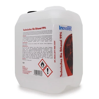 5l Bio-Ethanol 99% BioEthanol vergällt Technische Laborqualität InovaTec