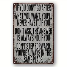 Inspirational Humor Sign Vintage Aluminum Sig...