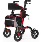 Terrain Rollator with 18" Seat, 350lb Capacity, 8" Wheels & Lightweight Frame