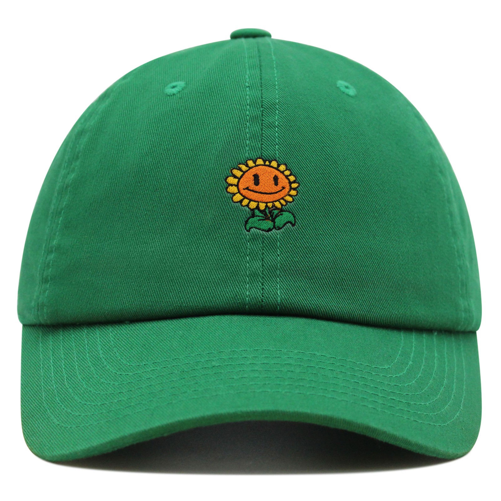 JPAK Sunflower Premium Dad Hat Cotton 6-Panel Curved Brim Floral Garden