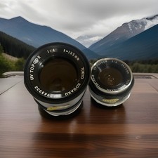 Tokyo Kogaku Topcor 1:4 f = 135 mm UV lens + 28mm w/ leather cases Bundle