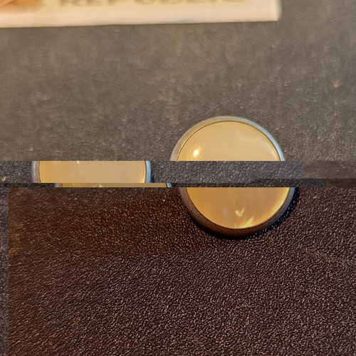 Brass Instrument Button Loop Back Shank, Brushed Silver/Beige, 7/8 in