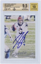 Joe Burrow Bengals Signed 2020 Panini Luminance Beckett 9.5/10 Rookie Card. rookie card picture