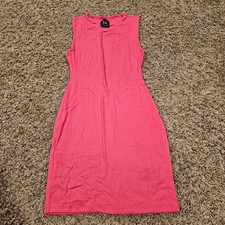 Naked Wardrobe Mini Bodycon Dress Sleeveless Hot Pink Medium