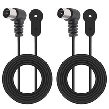 2pcs FM Antenna for Stereo Receiver Indoor, Radio 75 Ohm Black