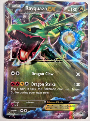Pokemon Card - Rayquaza EX XY73 Black Star Promo Holo Half Art