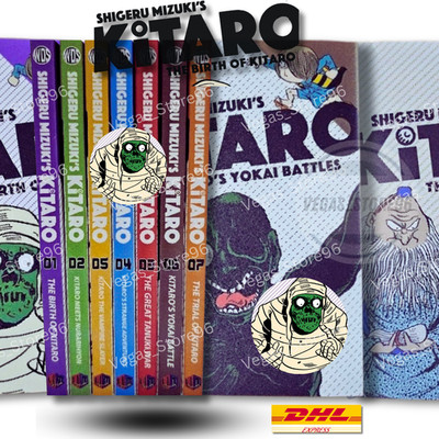 Shigeru Mizuki's Kitaro Manga Volume 1-7 English Comic Books NEW DHL EXPRESS