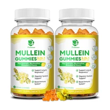 Mullein Extract for Lungs 9-in-1 Gummies Plus Quercetin Berberine & Vitamin