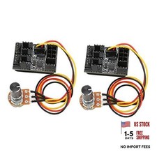 2 Pcs PC, 4 Pin Fan Adapter PWM Case 4 pin Fan Controller 3 Potentiometer